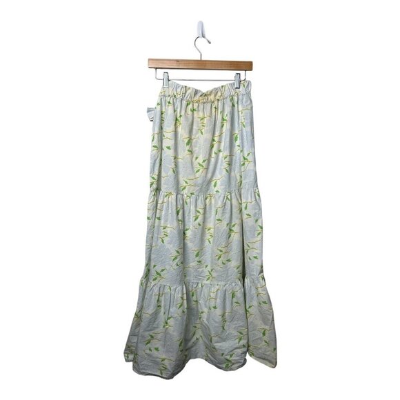 Women's Floral Beachy Vacation Wrap Maxi Skirt 100% Cotton | Size Medium - Picture 3 of 8